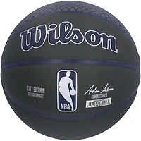 Ballon de basket-ball Wilson City Collector autographié par Jalen Suggs Orlando Magic noir édition 2022-2023