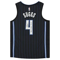 Maillot Nike Swingman 2021 noir autographié par Jalen Suggs des Orlando Magic avec l'inscription « 2021 #5 Pick »
