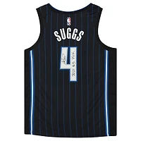 Maillot Nike Swingman 2021 noir autographié par Jalen Suggs des Orlando Magic avec l'inscription « 2021 #5 Pick »