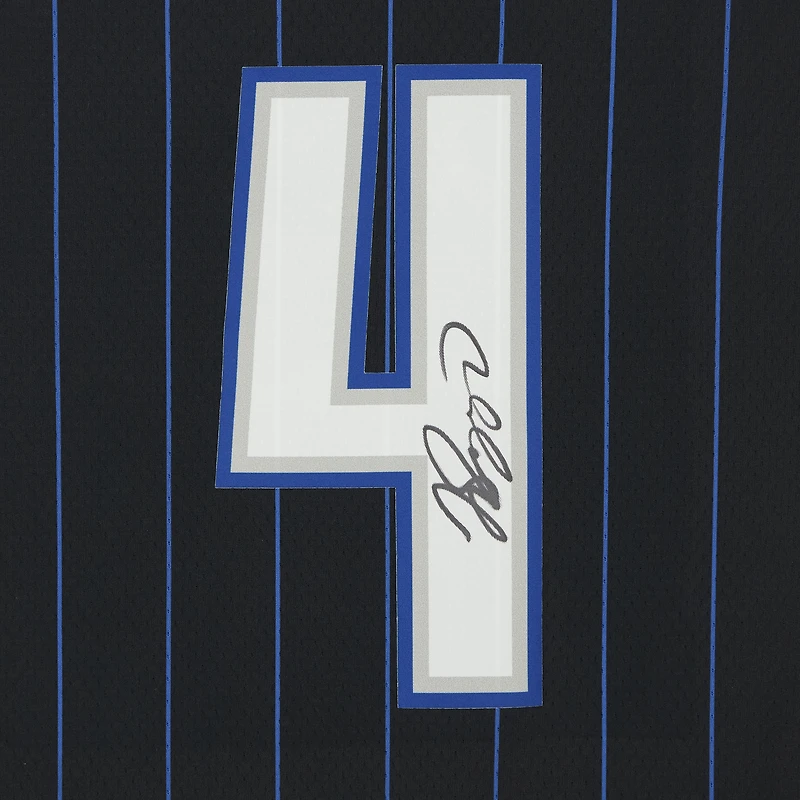 Maillot Nike Swingman 2021 noir autographié par Jalen Suggs des Orlando Magic