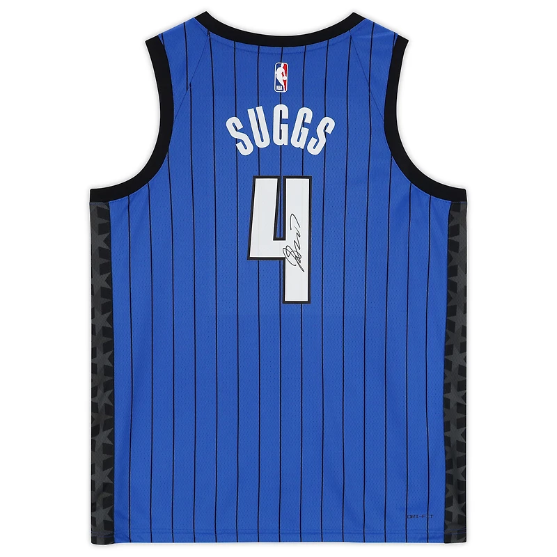 Jalen Suggs Orlando Magic Autographed Blue Jordan Statement Edition Swingman Jersey