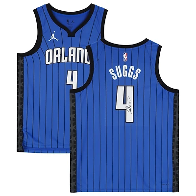 Jalen Suggs Orlando Magic Autographed Blue Jordan Statement Edition Swingman Jersey