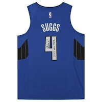 Maillot Jordan Brand bleu autographié par Jalen Suggs des Orlando Magic avec l'inscription « 2021 #5 Draft Pick »