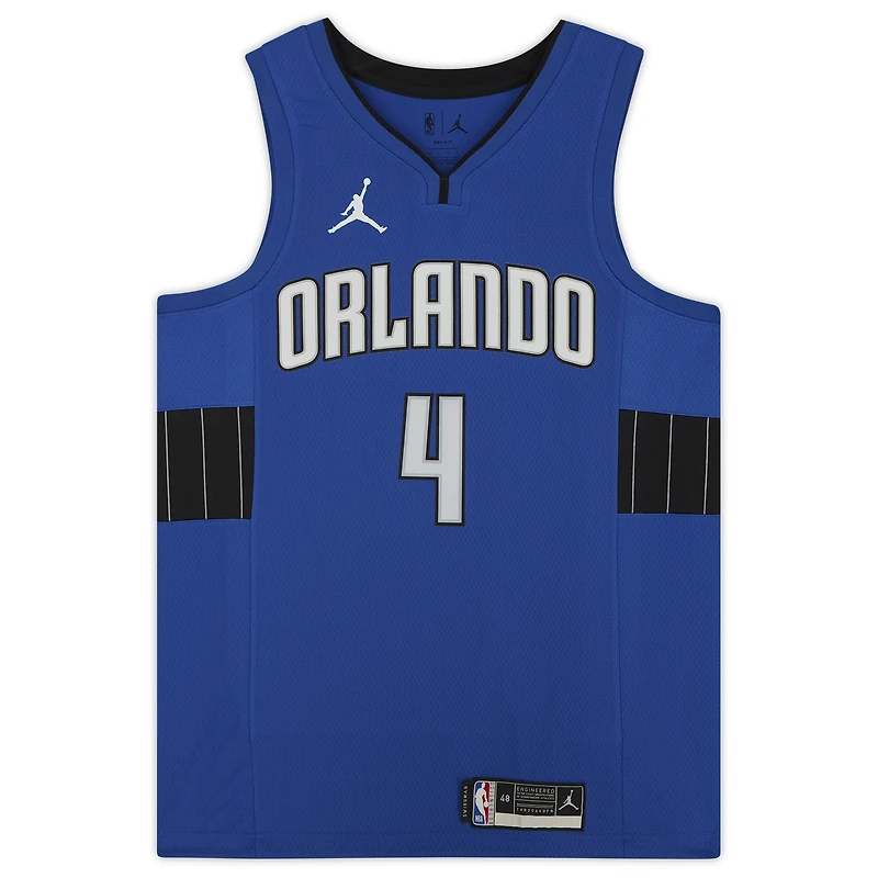 Maillot Jordan Brand bleu autographié par Jalen Suggs des Orlando Magic avec l'inscription « 2021 #5 Draft Pick »