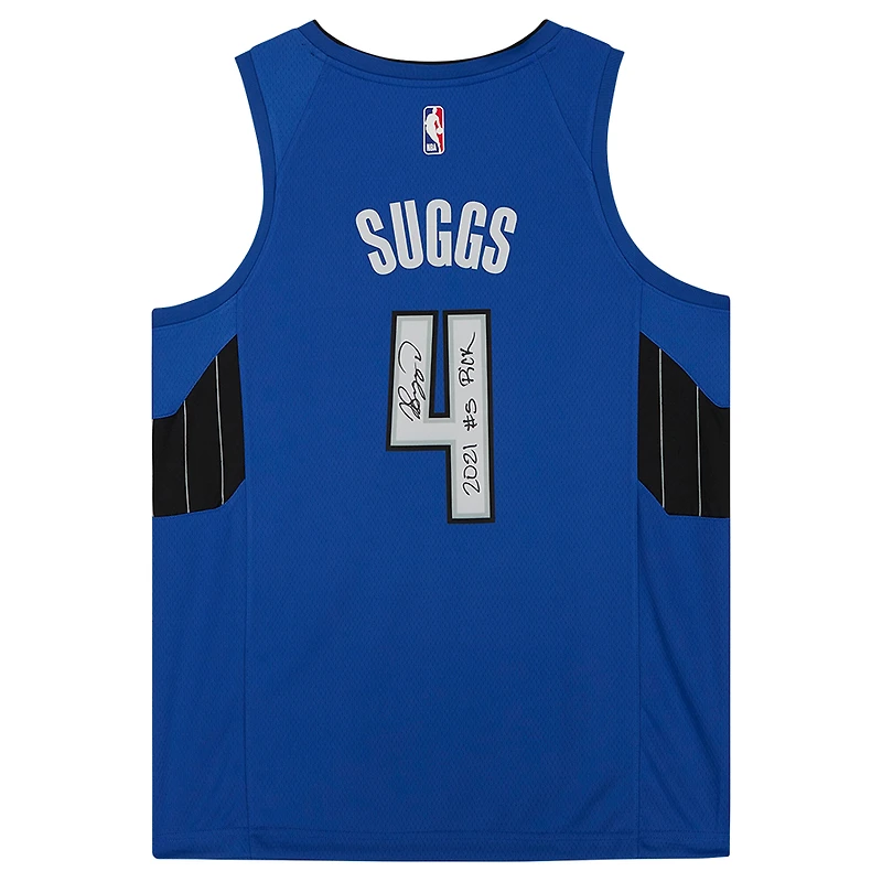 Jalen Suggs Orlando Magic Autographed Jordan Brand Blue Statement Jersey with "2021 #5 Draft Pick" Inscription