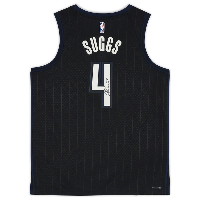 Maillot Nike Swingman noir autographié par Jalen Suggs Orlando Magic 2022-23 City Edition