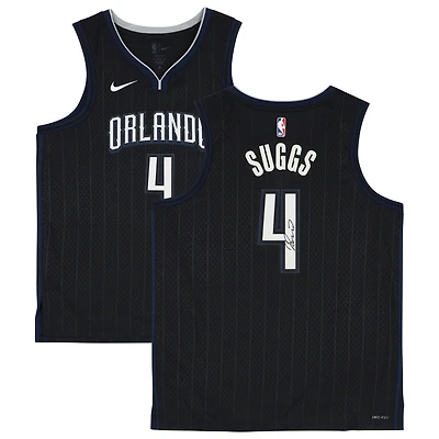 Maillot Nike Swingman noir autographié par Jalen Suggs Orlando Magic 2022-23 City Edition