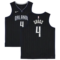 Maillot Nike Swingman noir City Edition 2022-23 autographié par Jalen Suggs (Orlando Magic)