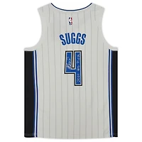 Maillot Nike Swingman blanc autographié par Jalen Suggs des Orlando Magic avec l'inscription « 2021 #5 Draft Pick »