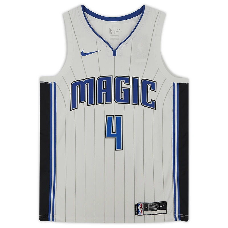 Maillot Nike Swingman blanc autographié par Jalen Suggs des Orlando Magic avec l'inscription « 2021 #5 Draft Pick »