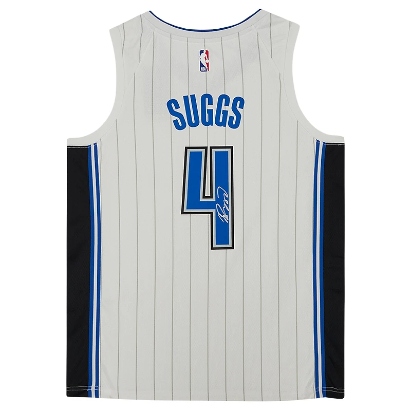 Jalen Suggs Orlando Magic Autographed Nike White Association Swingman Jersey