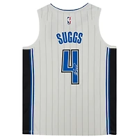 Jalen Suggs Orlando Magic Autographed Nike White Association Swingman Jersey