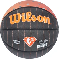 Ballon de basket-ball de collection Wilson City Edition autographié par Jalen Suggs Orlando Magic avec inscription « 2021 #5 Pick »