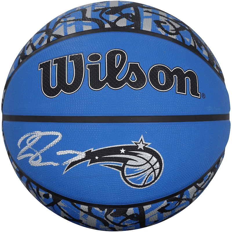 Jalen Suggs Orlando Magic Autographed Wilson Grafitti Blue/Black Logo Basketball
