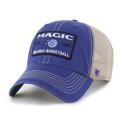 Casquette ajustable Orlando Magic Wabash Patch Clean Up bleu/beige '47 pour homme