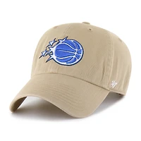 Casquette ajustable kaki Orlando Magic Logo Clean Up pour homme, modèle 47