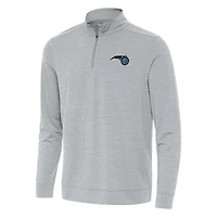 Men's Antigua Heather Gray Orlando Magic Bright Quarter-Zip Top