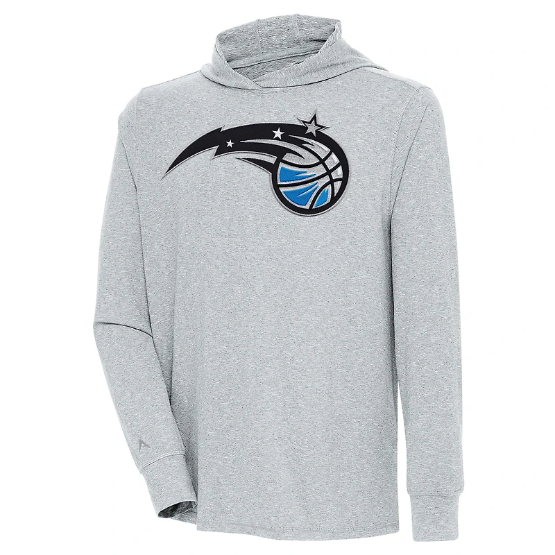 T-shirt à capuche manches longues pour homme, gris chiné, Orlando Magic Saga