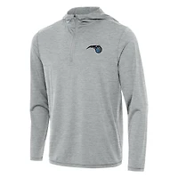 Men's Antigua Heather Gray Orlando Magic Tidy Quarter-Zip Hoodie