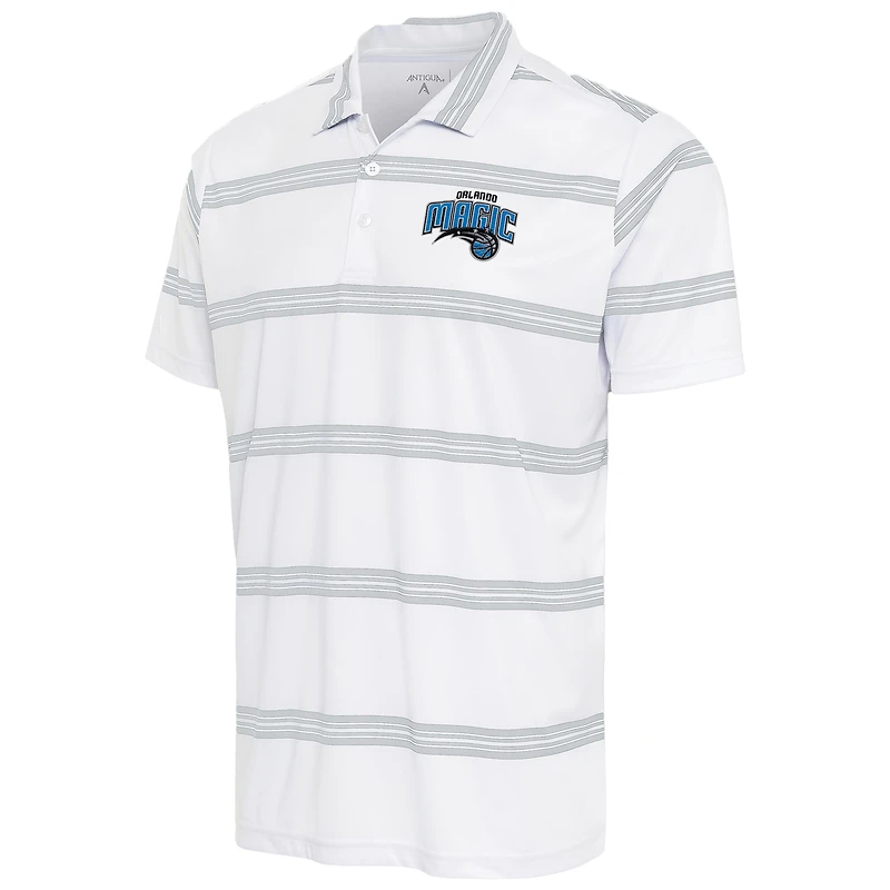 Men's Antigua White/Silver Orlando Magic Groove Polo