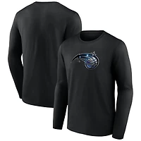 T-shirt noir à manches longues pour homme, motif mascotte Orlando Magic Midnight