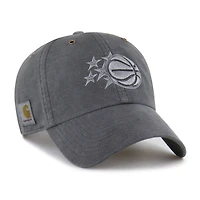 Men's Carhartt x '47  Charcoal Orlando Magic Clean Up Adjustable Hat