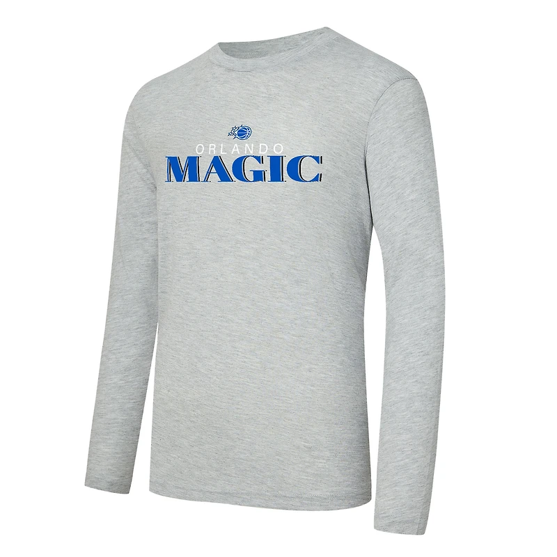 Ensemble t-shirt à manches longues et pantalon carreaux pour homme Concepts Sport Royal/Heather Gray Orlando Magic Regulate