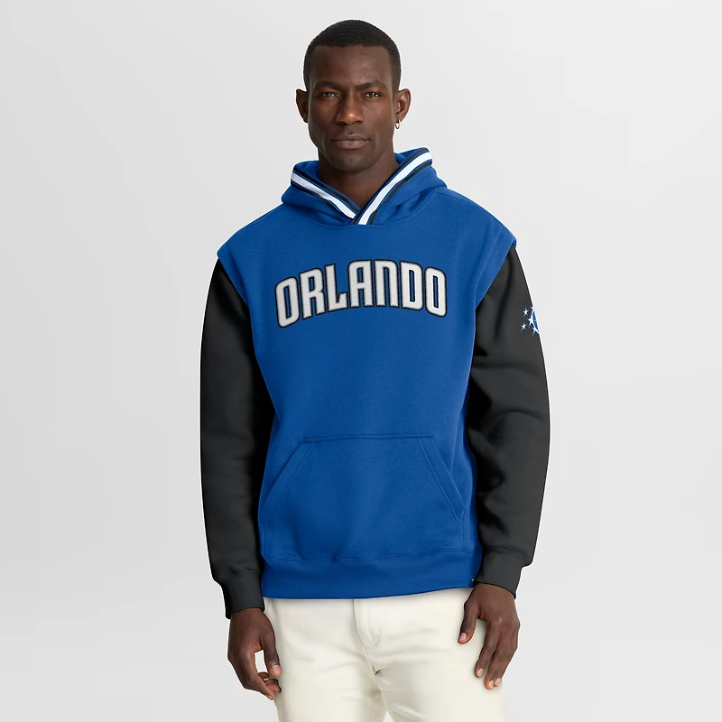 Sweat à capuche Fanatics bleu/noir Orlando Magic Half Court Shot Clock Fastbreak pour homme