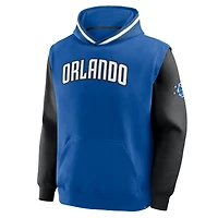 Sweat à capuche Fanatics bleu/noir Orlando Magic Half Court Shot Clock Fastbreak pour homme