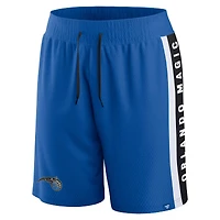Short en maille emblématique Orlando Magic Referee Fanatics pour hommes bleu