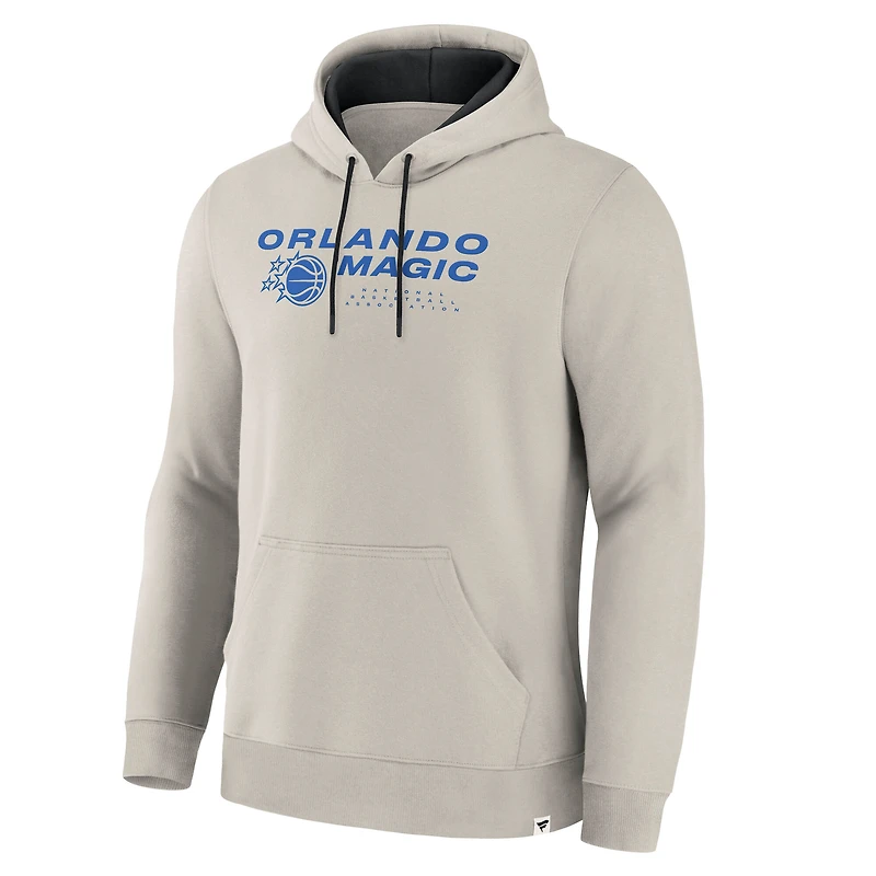 Men's Fanatics Off White Orlando Magic Crossover Collection Blocked Shot Premium Pullover Hoodie