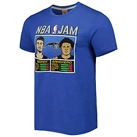 T-shirt à trois mélanges pour homme Hommage Franz Wagner & Paolo Banchero Orlando Magic NBA Jam bleu