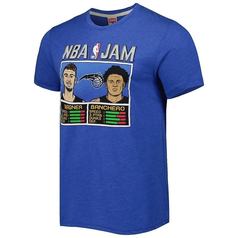 Men's Homage Franz Wagner & Paolo Banchero Blue Orlando Magic NBA Jam Tri-Blend T-Shirt