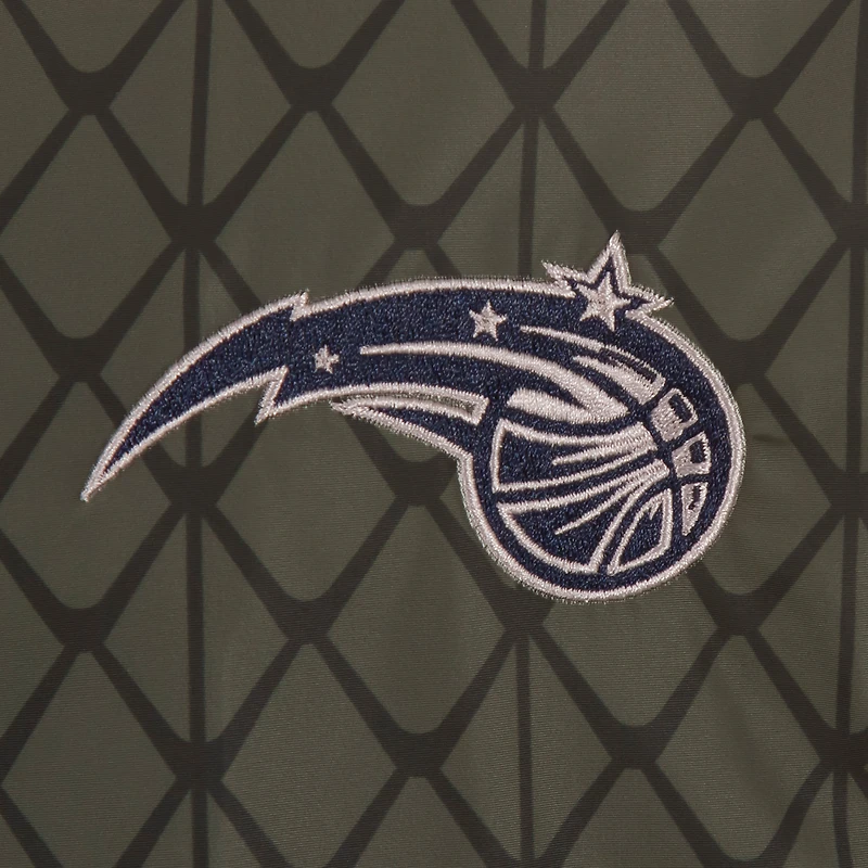 Blouson aviateur en nylon zippé intégral JH Design anthracite Orlando Magic 2022/23 City Edition pour homme