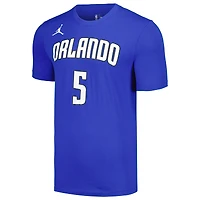 T-shirt Jordan Brand Paolo Banchero pour homme, bleu, Orlando Magic 2022/23 Statement Edition, nom et numéro