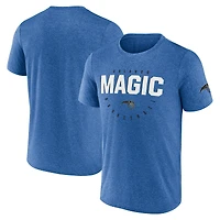 Men's Logo Athletic Heather Blue Orlando Magic Block Practice Performance T-Shirt