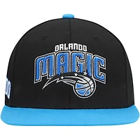 Men's Mitchell & Ness Black/Royal Orlando Magic Side Core 2.0 Snapback Hat