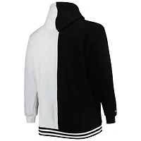 Men's Mitchell & Ness Black/White Orlando Magic Big Tall Hardwood Classics Split Pullover Hoodie