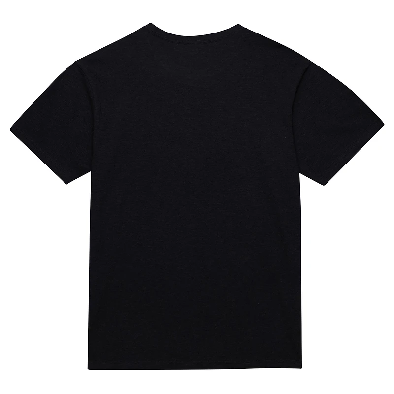Men's Mitchell & Ness Black Orlando Magic Hardwood Classics Felt Applique Slub T-Shirt