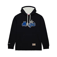 Men's Mitchell & Ness Black Orlando Magic Hardwood Classics Lightweight Thermal Pullover Hoodie