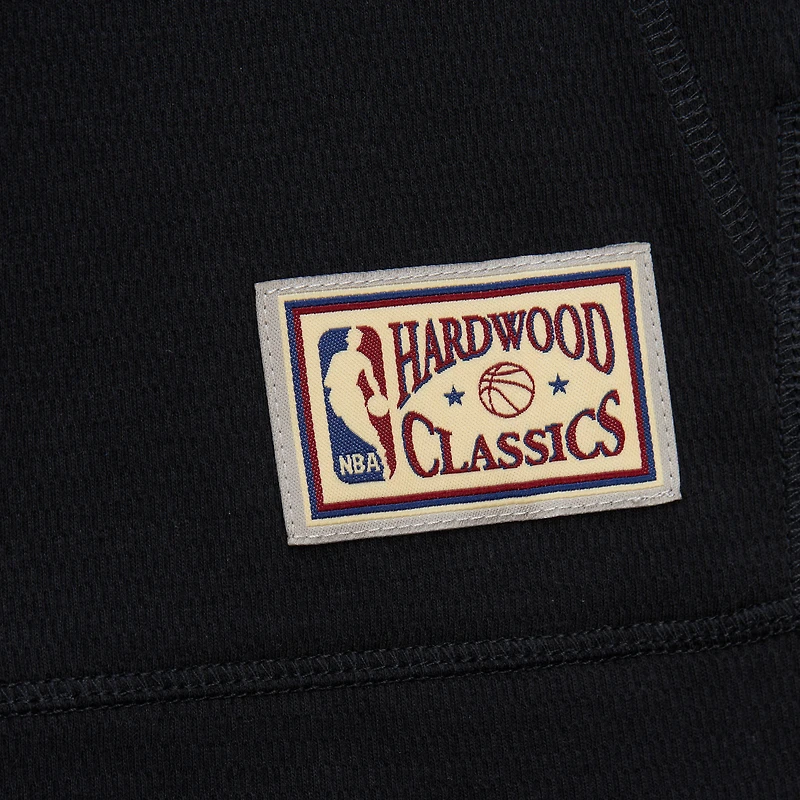 Men's Mitchell & Ness Black Orlando Magic Hardwood Classics Lightweight Thermal Pullover Hoodie