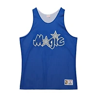Maillot d'entraînement réversible en maille bleu/blanc Orlando Magic Hardwood Classics Mitchell & Ness pour homme
