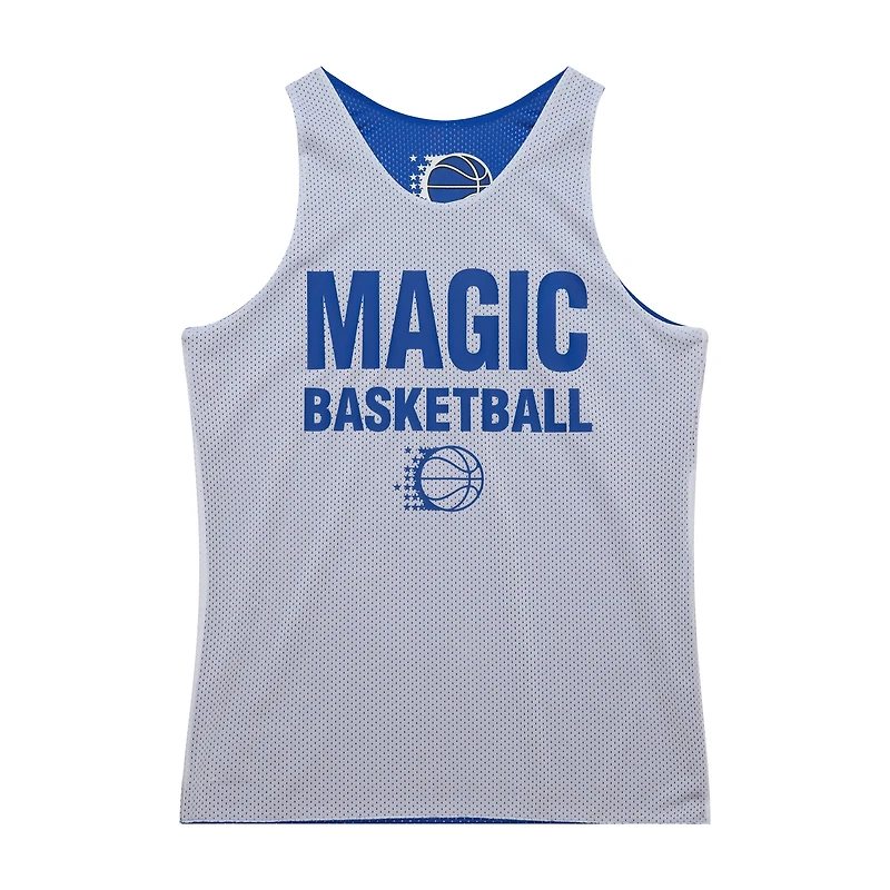 Maillot d'entraînement réversible en maille bleu/blanc Orlando Magic Hardwood Classics Mitchell & Ness pour homme