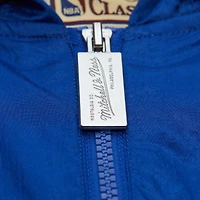 Men's Mitchell & Ness Blue Orlando Magic Playmaker Full-Zip Hooded Windbreaker Jacket