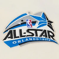 Men's Mitchell & Ness Cream Orlando Magic Hardwood Classics Chainstitch Premium Fleece Hoodie