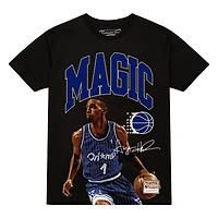 Men's Mitchell & Ness Penny Hardaway Black Orlando Magic Hardwood Classics Player Arch T-Shirt