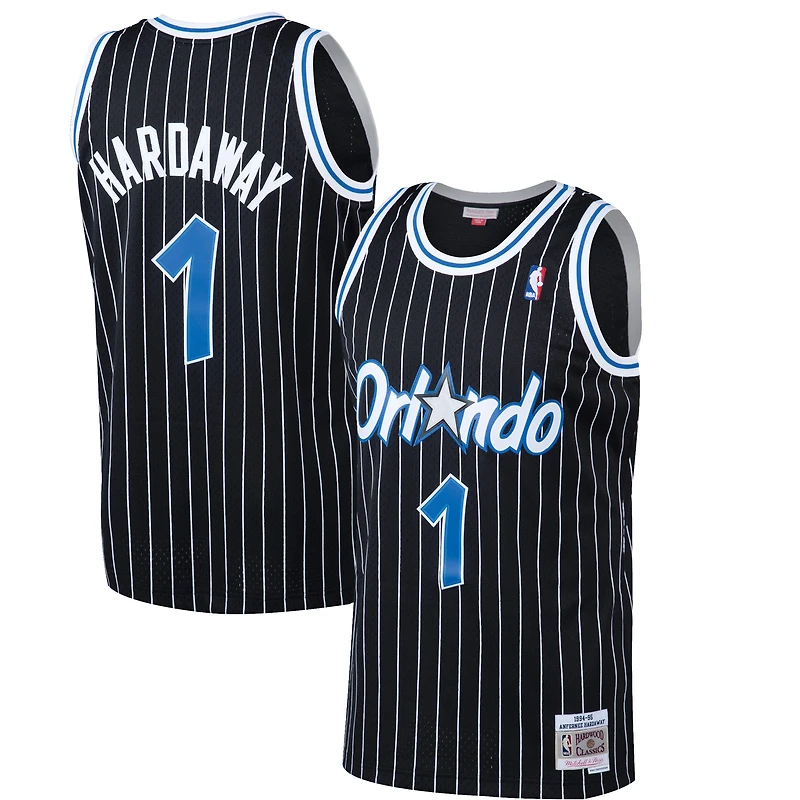 Maillot Swingman Mitchell & Ness Penny Hardaway Orlando Magic Hardwood Classics noir pour hommes