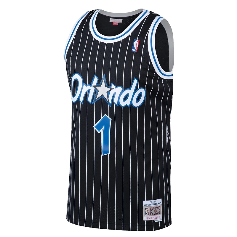 Maillot Swingman Mitchell & Ness Penny Hardaway Orlando Magic Hardwood Classics noir pour hommes