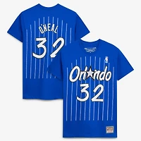 T-shirt avec nom et numéro Mitchell & Ness Shaquille O'Neal Orlando Magic Hardwood Classics bleu pour homme
