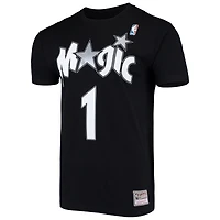 T-shirt noir avec nom et numéro de point Mitchell & Ness Tracy McGrady Orlando Magic Hardwood Classics pour hommes